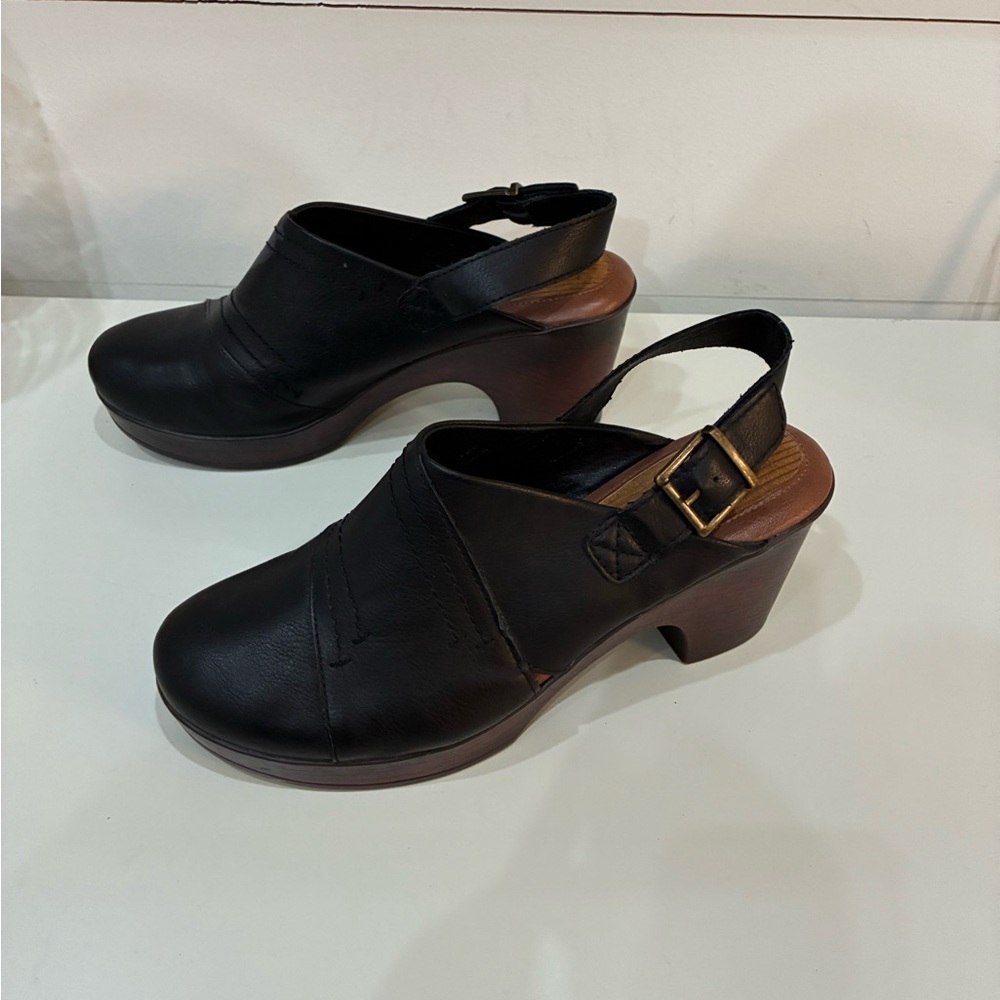 Born slingback closed-toe mule size 10 women’s 3”heel Black comfortable - Picture 2 of 6